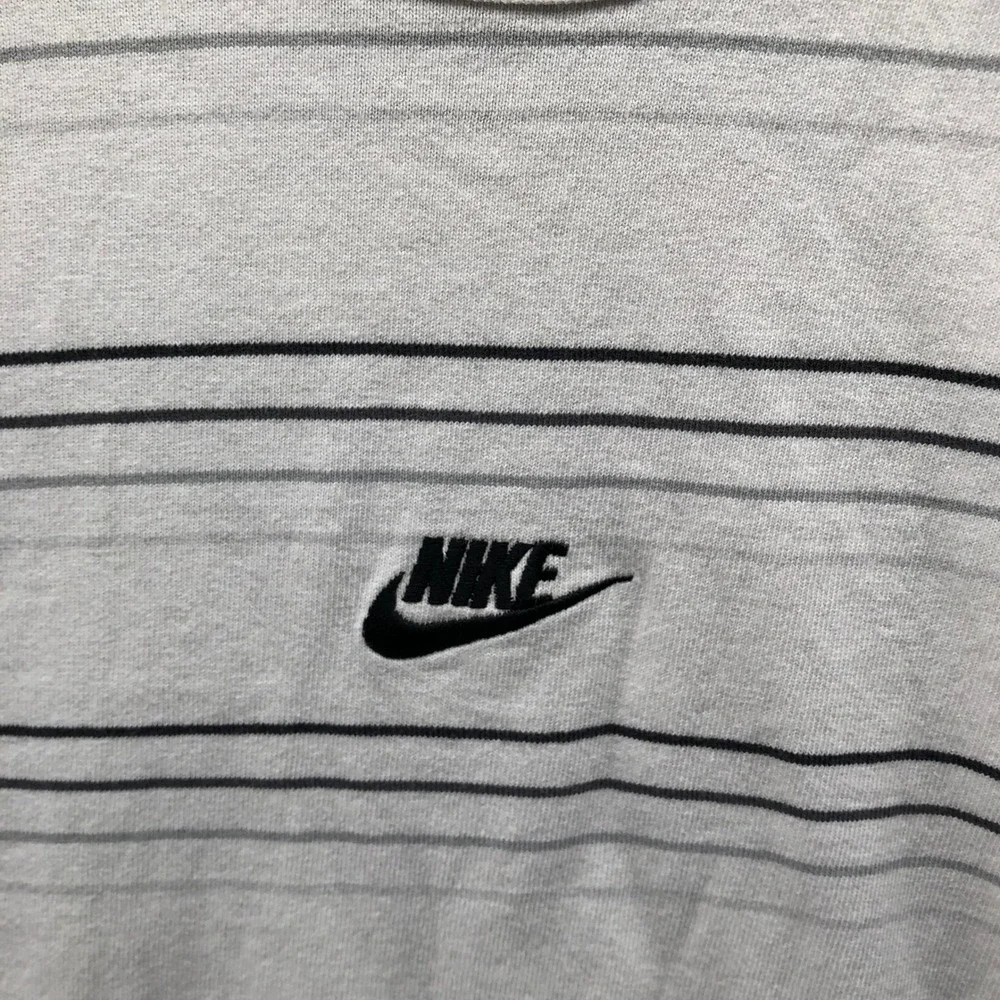 Nike Sportswear NSW Striped Tee Mens M White Black Short‎ Sleeve Cotton Crewneck